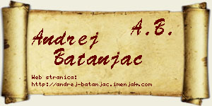 Andrej Batanjac vizit kartica